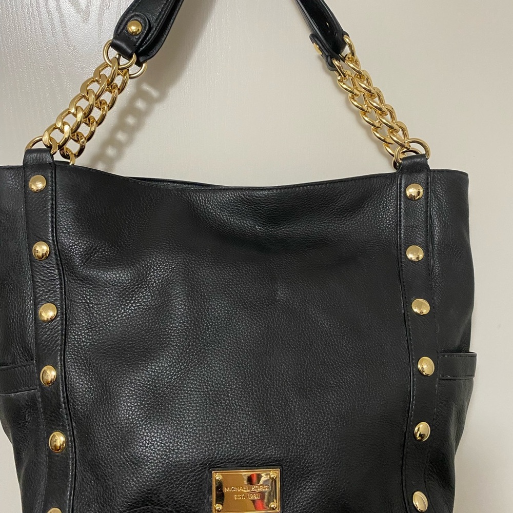 Michael Kors Black Leather Shoulder Bag